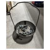 Parts washing basket and safety chains