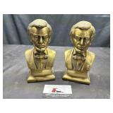 Brass Lincoln book ends