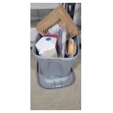 Tote with cooler, soles & misc