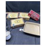Cigar boxes, pampered chef, misc