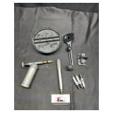 Spark plugs, oiler, misc