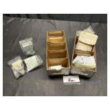 Marine parts- cover and decal, Prop nut, misc