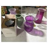 Vases, glasses, misc