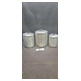 Sugar, coffee, & tea metal canisters