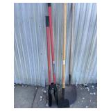 Post hole digger, shovel, scraper