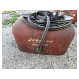 Metal Johnson marine gas can