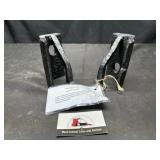 Railroad iron art book ends