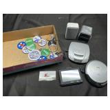 GPS, walkmans, pins, misc