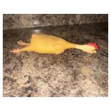 Small filled rubber chicken