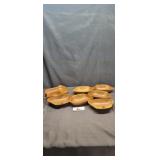 Wooden serving bowls