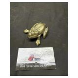 Brass frog trinket box