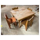 Wooden Kids Table and Chairs