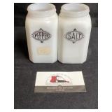 Milk Glass Salt & Pepper Shakers