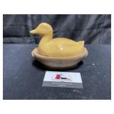 Stoneware Duck on a Nest