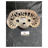 Hoosier cast iron implement seat