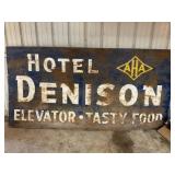 Metal Double Sided Hotel Denison Sign