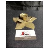 Brass flower candle holder