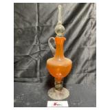 MCM Atomic Neon Orange Barware Decanter Bottle