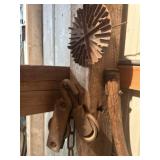 Two Pulleys and a stove Top Cover