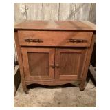 Wooden stand with coffee cups