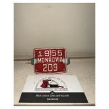 Metal Moravia Bicycle LIcense Plate