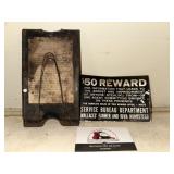 Wallaces Farmer Card Board & Metal Registration H