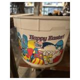 Retro Blue bunny pail