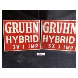 Gruhn Hybrid seed signs