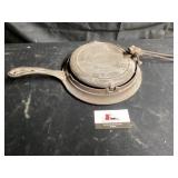 Cast iron flip waffle maker