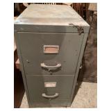 Metal 2 drawer file cabinet