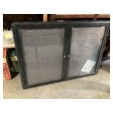 Lockable display case approximately 34 x 47