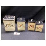 Canister set hall red Poppy canisters