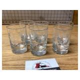 Mid-century modern etched glasses