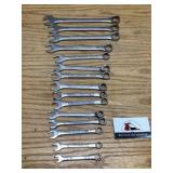 Wrench set 3/8 to 13/16