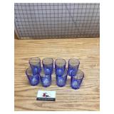 Set of eight arocoroc juice glasses made in France