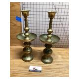 Brass candleholders