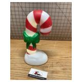 Blowmold lighted candy cane battery operated