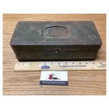 Metal toolbox with tools