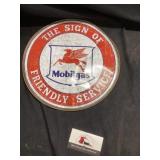 Metal mobile gas service sign 12 inches across