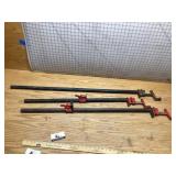 3 foot and 3 1/2 foot pipe clamps