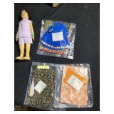 Souvenir, handmade doll from India with three