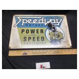 Metal Speedway sign approximately 17 x 11 1/2