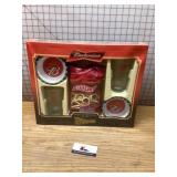 Budweiser, pints, and pretzels gift set unopened