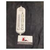 Metal thermometer, advertising Audubon, Iowa