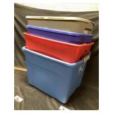 Four totes no lids