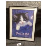 Cat print signed by Keith Kimbralin 22 1/2 x 29