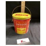 Metal Iowana Decker brand pure Lard can