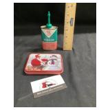Santa Claus,tin  and singer, sewing machine oil