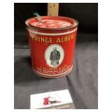 Prince Albert crimp cut tobacco can