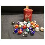 Metal velvet pipe and tobacco can with helmets